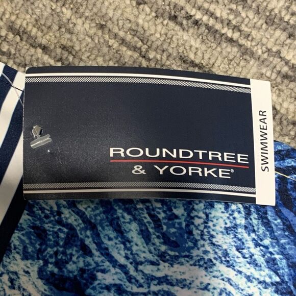 Brand New Roundtree & Yorke Men's Size 4XB Big Blue Orange Board Shorts Swimwear - Picture 4 of 9